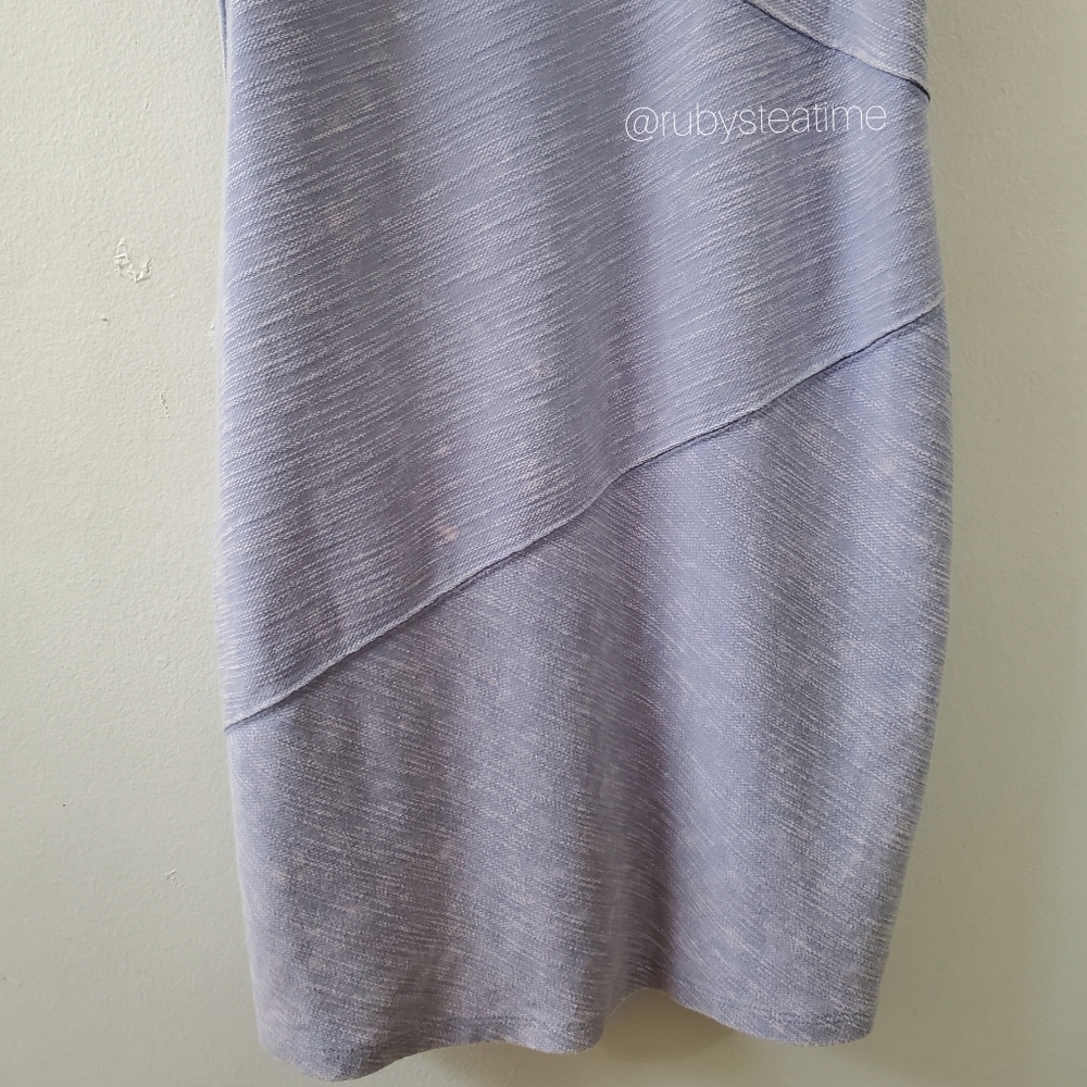 🎉 Rare! FREE PEOPLE Retro Lavender Acid Wash, Bodycon Mini Dress, New with Tag - Picture 5 of 9